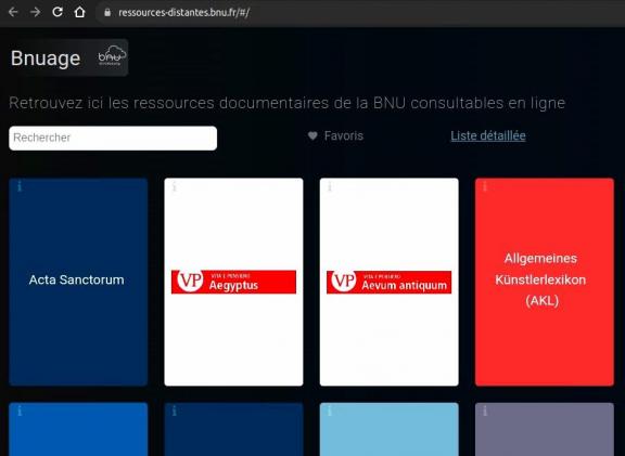 Retrouvez ici les ressources documentaires de la BNU consultables en ligne