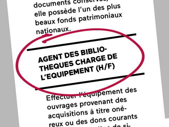 Offre d’emploi Agent des bibliothèques chargé de l’équipement (CDD) 