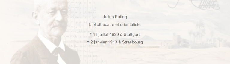 Bandeau d'illustration de l'article de la commémoration de la mort de Julius Euting