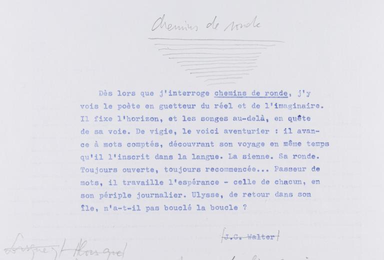Chemins du monde, poème JC Walter 