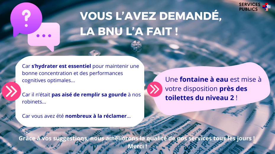Affiche fontaine à eau
